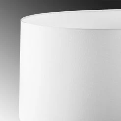 Lustre Tatum" - Corps En Métal, Capuchon En Tissu - Hauteur Réglable - Blanc -Magasin De Meubles 584TTM1477 20 207 70bc