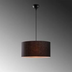 Lustre Tatum" - Corps En Métal - Capuchon En Tissu - Noir -Magasin De Meubles 584TTM1479 20 205 136d