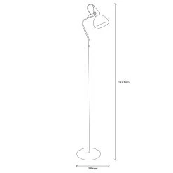 Lampadaire Tatum | Corps En Métal | Hauteur 183cm | Noir Or -Magasin De Meubles 584TTM1506 20 203 f101