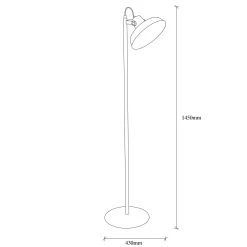 Lampadaire Tatum | Corps En Métal | Hauteur 145 Cm | Noir Or -Magasin De Meubles 584TTM1507 20 203 5f21