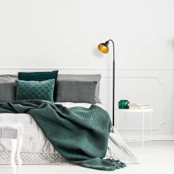 Lampadaire Tatum | Corps En Métal | Or Noir