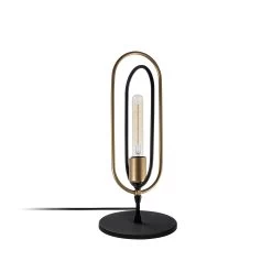 Tatum" Lampe De Table | Métal Noir Or | 15x15 Cm | 38 Cm Hauteur -Magasin De Meubles 584TTM1701 20 204 3080