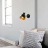 Lampe Murale Moderne En Fer Noir" | Tatum | 15 X 38 Cm