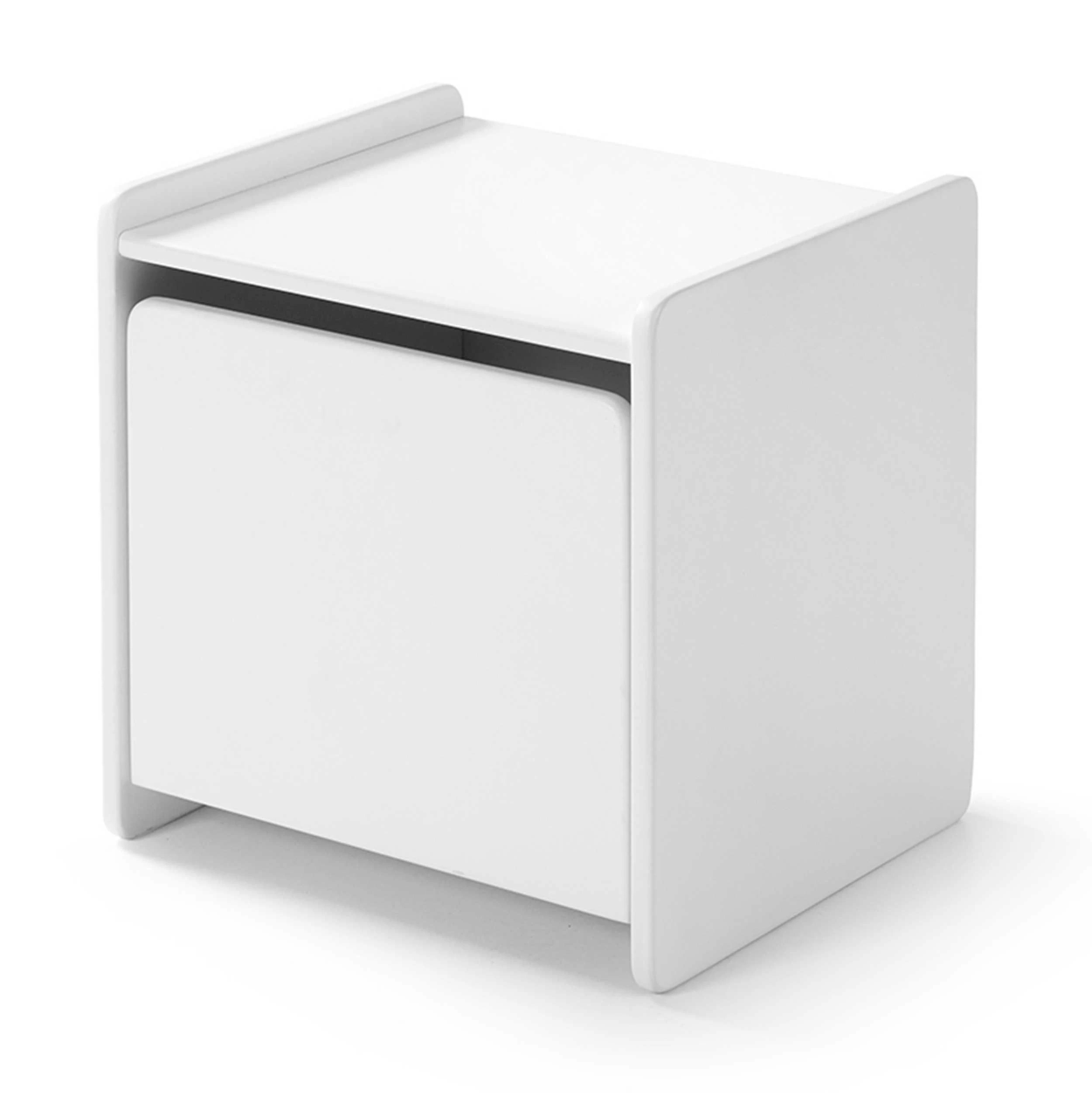 Table De Chevet Kiddy Avec Espace De Rangement - Blanc 9 Table De Chevet Kiddy Avec Espace De Rangement - Blanc – Image 9