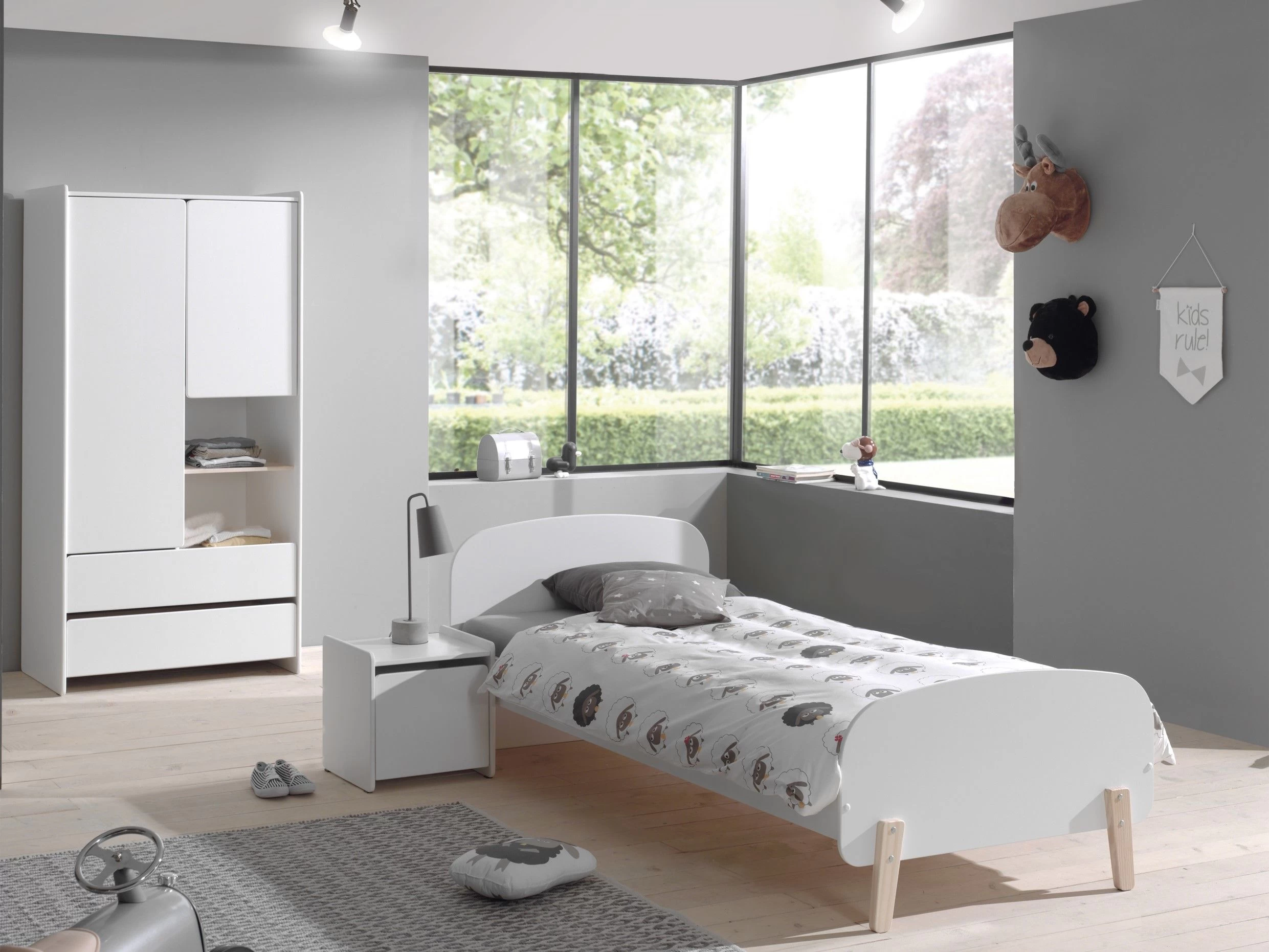 Table De Chevet Kiddy Avec Espace De Rangement - Blanc 3 Table De Chevet Kiddy Avec Espace De Rangement - Blanc – Image 3