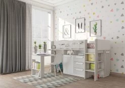 Lit Combiné Beau 90x200 Avec Bureau - Blanc -Magasin De Meubles 6017 002 c42b
