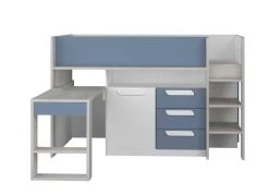 Lit Combiné Beau 90x200 Avec Bureau - Bleu Foncé -Magasin De Meubles 6018 101 e11b