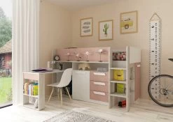 Lit Combiné Beau 90x200 Avec Bureau - Vieux Rose 15 Lit Combiné Beau 90x200 Avec Bureau - Vieux Rose -Magasin De Meubles 6019 000 e47f
