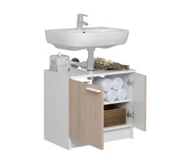 Meuble Sous Lavabo Wessel à 2 Portes - Chêne/blanc 9 Meuble Sous Lavabo Wessel à 2 Portes - Chêne/blanc -Magasin De Meubles 604825 COD 1fbe