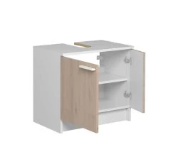 Meuble Sous Lavabo Wessel à 2 Portes - Chêne/blanc 10 Meuble Sous Lavabo Wessel à 2 Portes - Chêne/blanc -Magasin De Meubles 604825 CO a5ec