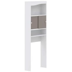 Meuble Pour Machine à Laver Willa - Blanc/taupe -Magasin De Meubles 6090A2191A17 Wave white and taupe 2 39c5
