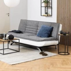 Canapé-lit Trust - Gris Clair/blanc