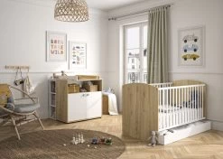 Lit Bébé Marta 70x140 - Blanc/chêne 7 Lit Bébé Marta 70x140 - Blanc/chêne -Magasin De Meubles 6 ARTHUR CP3F MP3F 06 A 06 1512