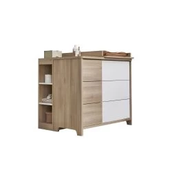 Armoire Binno 38x90cm - Chêne/blanc -Magasin De Meubles 6 SACHA CP0K MP3K 06 Z 09 bis 8812