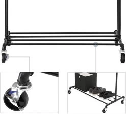 Songmics PORTE-VÊTEMENTS INDUSTRIEL CHIC Sur Roulettes - Charge 110Kg 9 Songmics PORTE-VÊTEMENTS INDUSTRIEL CHIC Sur Roulettes - Charge 110Kg -Magasin De Meubles 71DSOfspQ6L. AC SL1500 f4dc