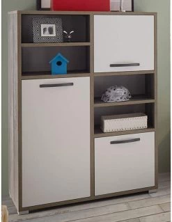 Commode Petrus 96cm Avec 3 Portes - Blanc/bois Flottant -Magasin De Meubles 71oqV PHHIL. AC SL1500 4927