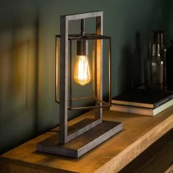 Lampe D'appoint Thalia 34x46cm, Pivotant - Argent Ancien