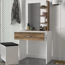 Furny Home Table De Maquillage | 100% Mélaminé | Miroir Inclus | Noyer Blanc 10 Furny Home Table De Maquillage | 100% Mélaminé | Miroir Inclus | Noyer Blanc -Magasin De Meubles 756FRN4301 20 203 3b14