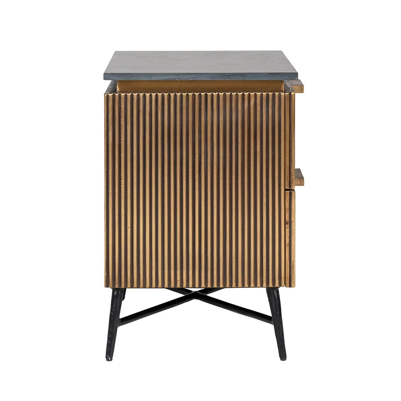 RICHMOND Table De Chevet Aarons 50,5cm 2 Tiroirs - Or 6 RICHMOND Table De Chevet Aarons 50,5cm 2 Tiroirs - Or – Image 6