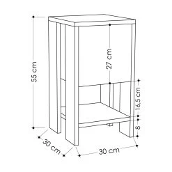 Table De Chevet Imani-blanc -Magasin De Meubles 776HMS3419 20 204 ea9e