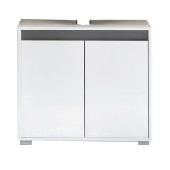 Meuble-lavabo Blanc Moderne Avec Beaucoup D'espace De Rangement