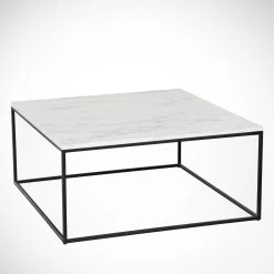 Table Basse élégante En Mélamine : Blanc/Noir -Magasin De Meubles 801CMY2853 20 202 498d