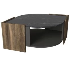 Table Basse Alissande-bois De Noyer/marbre/gris 11 Table Basse Alissande-bois De Noyer/marbre/gris -Magasin De Meubles 804TRH2826 20 204 0c8e