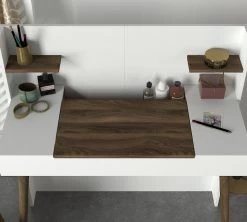 Tera Home Table De Maquillage | 100% Mélaminé | Miroir Inclus | Noyer Blanc -Magasin De Meubles 804TRH4302 20 204 d95f