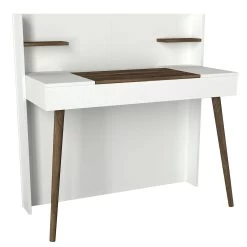 Tera Home Table De Maquillage | 100% Mélaminé | Miroir Inclus | Noyer Blanc -Magasin De Meubles 804TRH4302 20 207 7ca9