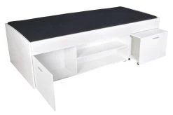 FMD Lit Banquette Carlo Avec Rangements - Blanc -Magasin De Meubles 810 001 1 Wei dbb4