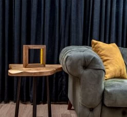 Lustro Wood Table Lamp | Handmade LED Light | Brown