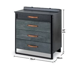 Commode | 5 Tiroirs | Mélaminé | 18mm D'épaisseur | Adapté Aux Bébés/enfants -Magasin De Meubles 813CLK3408 20 205 60ed