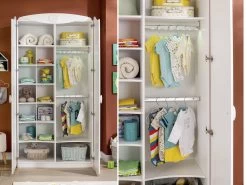 Armoire | 100% Mélaminé | 54cm De Profondeur | Rail Suspendu LED | Multicolore -Magasin De Meubles 813CLK3903 20 203 84fd