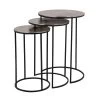 RICHMOND Lot De 3 Tables Basses Nemo - Or Champagne/noir