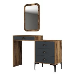 Woody Fashion Dresser | 100% Mélaminé | Pieds En Métal | Noyer Anthracite -Magasin De Meubles 845HCT1208 20 204 66c9