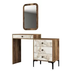 Woody Fashion Dresser | 100% Mélaminé | Epaisseur 18mm | Pieds En Métal | Noyer Blanc -Magasin De Meubles 845HCT1210 20 204 cb26