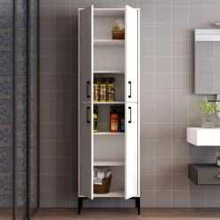 Woody Fashion Multi-Purpose Cabinet | 18mm Thick | White Metal Leg -Magasin De Meubles 845HCT3924 20 203 0b13