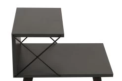 Table De Nuit | 100% Mélamine | Epaisseur 18mm | Pieds En Hêtre | Anthracite -Magasin De Meubles 854KLN3305 20 207 1e66