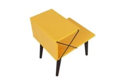 Table De Nuit En Mélaminé 18mm Avec Pieds En Hêtre | Jaune -Magasin De Meubles 854KLN3309 20 208 fa84