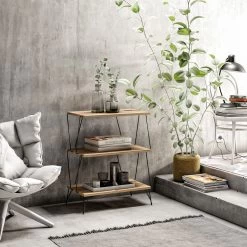 Table D'appoint Design Kalune | 18mm Mélaminé | 48x75x31cm | Pin