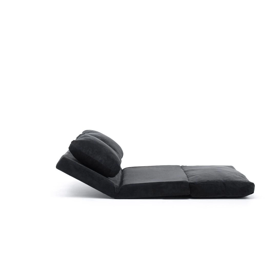 Canapé-lit 2 Places | Confort Et Design Unique | Structure En Métal | Tissu En Polyestère | Dossier Réglable Sur 5 Niveaux | Noir 6 Canapé-lit 2 Places | Confort Et Design Unique | Structure En Métal | Tissu En Polyestère | Dossier Réglable Sur 5 Niveaux | Noir – Image 6