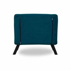 Canapé-lit 1 Place Confortable Avec Structure En Métal | Vert Pétrole | Tissu 100% Polyester -Magasin De Meubles 859FTN2315 20 206 1cad