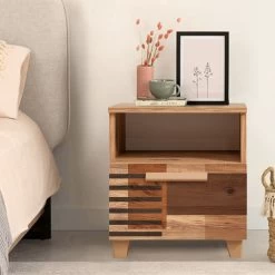 Vella Table De Nuit | Epaisseur 18mm | Mélaminé | Pin Atlantique