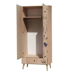 Vella Armoire Avec étagères | Multicolore | 100% Mélamine | Pieds En Bois -Magasin De Meubles 863SPH4254 20 203 e247