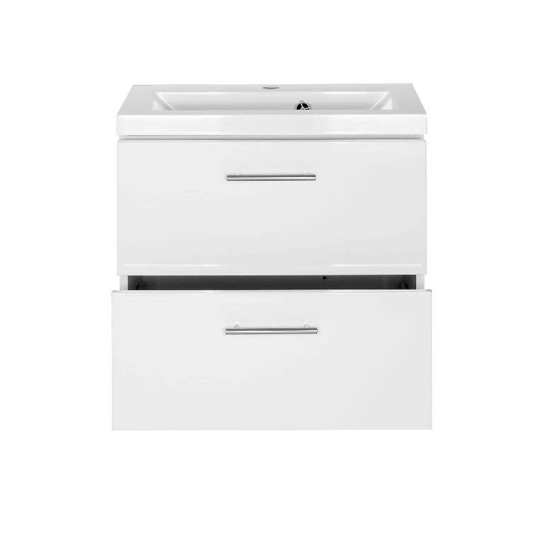 Meuble Vasque Pollet 60cm 2 Tiroirs - Blanc 9 Meuble Vasque Pollet 60cm 2 Tiroirs - Blanc – Image 9