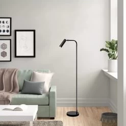 Opviq Lampadaire | Corps En Métal | Hauteur 120 Cm | Noir