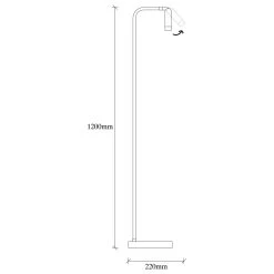 Opviq Lampadaire | Corps En Métal | Hauteur 120 Cm | Noir -Magasin De Meubles 892OPV1129 20 203 812c