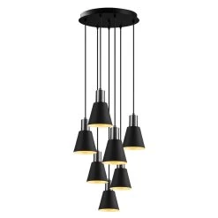 Opviq Chandelier | Corps En Métal | Dia. 43cm | Noir Nickel -Magasin De Meubles 892OPV1649 20 205 70b1