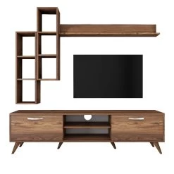Wren" Meuble TV | 100% Mélaminé | Noyer | 180x48 Cm -Magasin De Meubles 893RAN1359 20 205 3a1f