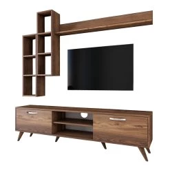 Wren" Meuble TV | 100% Mélaminé | Noyer | 180x48 Cm -Magasin De Meubles 893RAN1359 20 207 64a1